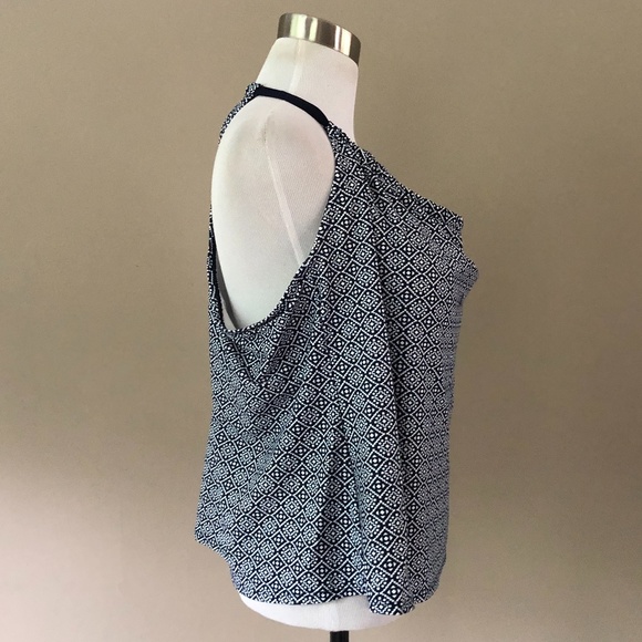 Bathing Suit Top Blue White XL - Picture 5 of 6